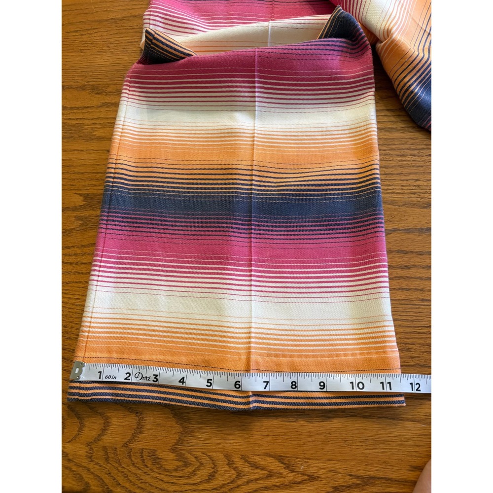 Trina Turk Women Pink Orange Striped Wide Leg Trousers Size 4 Boho Y2K Coastal - Picture 10 of 10